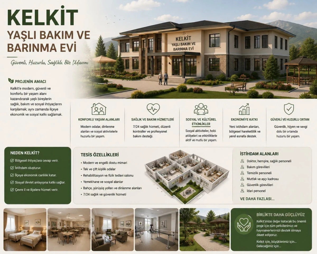 Kelkit'e Yaşlı Bakım ve Barınma Evi Talebi